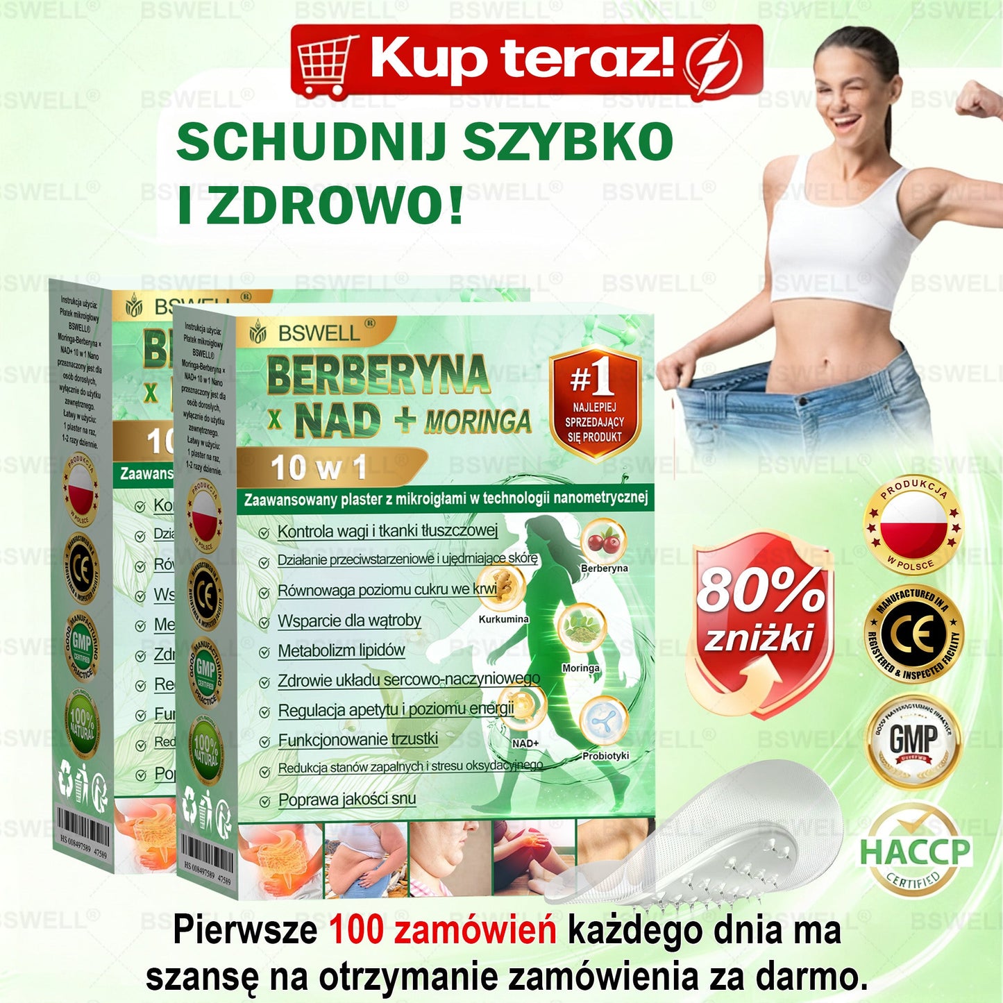 🍀BSWELL® Nano mikroigłowy plaster wyszczuplający (Raz dziennie, efekty już po 28 dniach Wspiera odchudzanie, serce, cukrzycę, sen, jelita, stawy i więcej.)💦💦