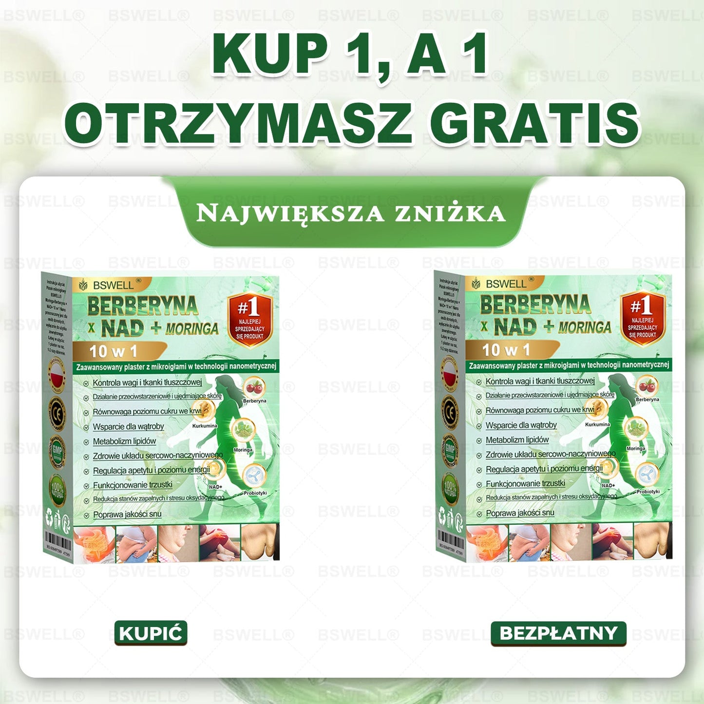 🍀BSWELL® Nano mikroigłowy plaster wyszczuplający (Raz dziennie, efekty już po 28 dniach Wspiera odchudzanie, serce, cukrzycę, sen, jelita, stawy i więcej.)💦💦